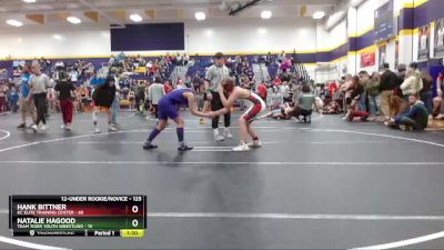 125 lbs Round 1 - Hank Bittner, KC Elite Training Center vs Natalie Hagood, Team Tiger Youth Wrestling