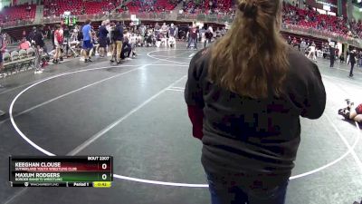 132 lbs Semifinal - Keeghan Clouse, Sutherland Youth Wrestling Club vs Maxum Rodgers, Border Bandits Wrestling