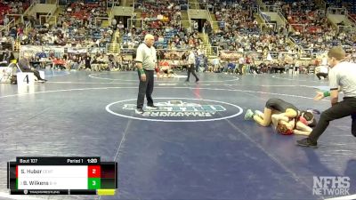 100 lbs Quarterfinal - Brennli Wilkens, Beulah-Hazen vs Sydney Huber, Bismarck Century