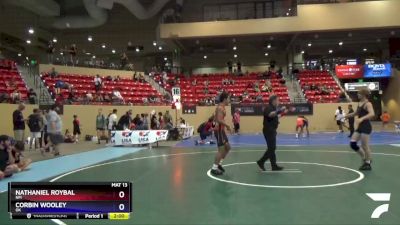 136 lbs Quarterfinal - Nathaniel Roybal, NM vs Corbin Wooley, OK