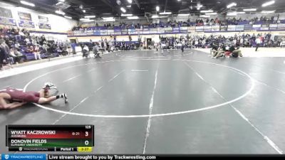 125 lbs Cons. Round 4 - Wyatt Kaczrowski, Augsburg vs Donovin Fields, Elmhurst University