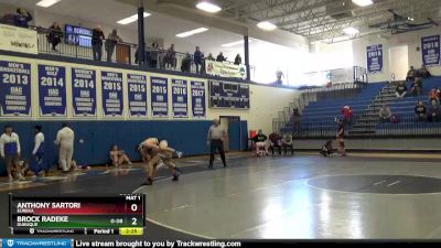 157 lbs Quarterfinal - Anthony Sartori, Eureka vs Brock Radeke, Dubuque