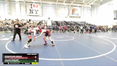 120 lbs Cons. Round 1 - Johnathon Kiehle, Whitney Point Youth Wrestling Club vs Mason Radliff, Shaker Youth Wrestling