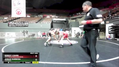 136 lbs Quarterfinal - Seregy Lyamin, Sacramento Wrestling Bears vs Adrian Barbosa, California