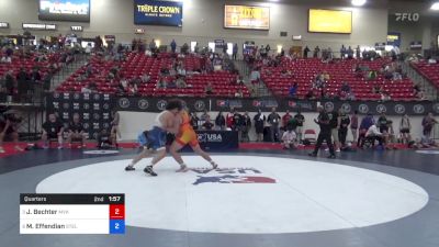 110 kg Quarters - James Bechter, MVKWA Patriot Wrestling Club vs Mark Effendian, Steller Trained Wrestling