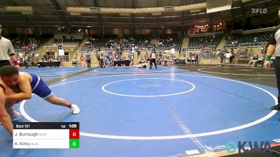 131 lbs Final - Jeremiah Burrough, Deer Creek Wrestling Club vs Kash Kirby, Blackwell Wrestling Club