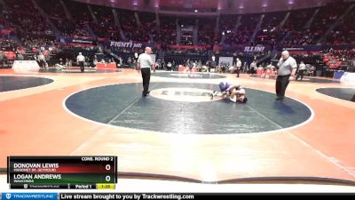 2A 138 lbs Cons. Round 2 - Donovan Lewis, Mahomet (M.-Seymour) vs Logan Andrews, Wauconda