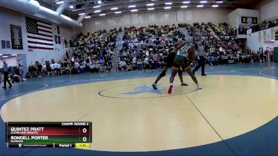 165 lbs Champ. Round 2 - QUINTEZ PRATT, CLEVELAND HEIGHTS vs Rondell Porter, GLENOAK