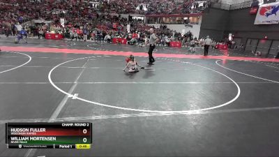 45 lbs Champ. Round 2 - Hudson Fuller, Wisconsin Rapids vs William Mortensen, River Falls