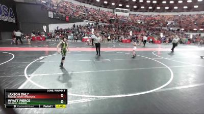 75 lbs Cons. Round 3 - Jaxson Ohly, Mosinee Youth Wrestling vs Wyatt Pierce, Melrose-Mindoro