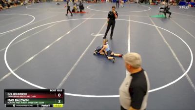 Champ. Round 1 - Max Baldwin, Rogers Area Youth Wrestling Club vs Bo Johnson, Zimmerman Wrestling Club