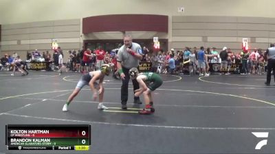 80 lbs Round 4 (6 Team) - Kolton Hartman, CP Wrestling vs Brandon Kalman, American Gladiators-Storm