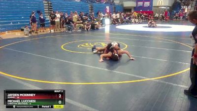 165 lbs Semis (4 Team) - Michael Lucchesi, Christian Brothers vs Jayden McKinney, Summit