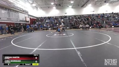 152 lbs Quarterfinal - Chris Rodriguez, Tonasket vs Jordan Martin, Kittitas