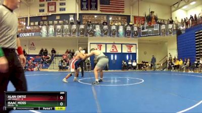 285 lbs Semis & Wb (16 Team) - Alan Ortiz, Jay County vs Isaac Moss, Delta