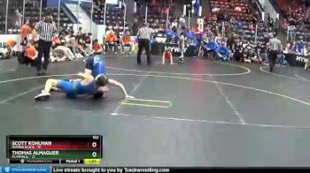 102 lbs Finals (8 Team) - Thomas Almaguer, Plainwell vs Scott Kohlman, Dundee Black