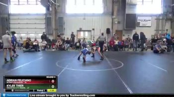 84 lbs Round 4 (8 Team) - Kyler Thier, Railroad City Riders vs Adrian Feliciano, NCWAY Crusaders