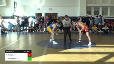 157 lbs Round Of 16 - Keegan Knapp, Unattached- Kent St. vs Collin McCorckle, Pittsburgh