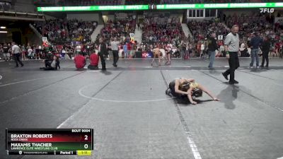 80 lbs Champ. Round 1 - Braxton Roberts, Rock Creek vs Maxamis Thacher, Lawrence Elite Wrestling Club