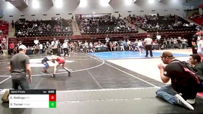 62 lbs Semifinal - Emerson Rollings, Tulsa Blue T Panthers vs Scout Turner, Cowboy Wrestling Club