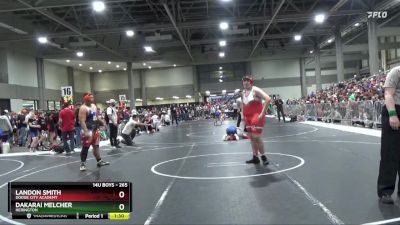 265 lbs Quarterfinal - Dakarai Melcher, Herington vs Landon Smith, Dodge City Academy