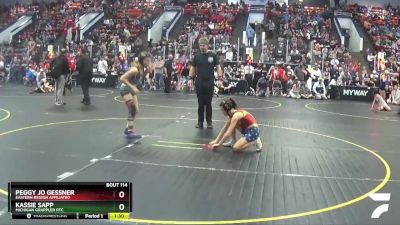 84 lbs Quarterfinal - Peggy Jo Gessner, Eastern Region Affiliated vs Kassie Sapp, Michigan Grappler RTC