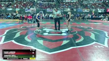 G - 100 lbs Champ. Round 2 - Dani Larson, Manhattan (Girls) vs Danyka Doll, Billings Skyview (Girls)