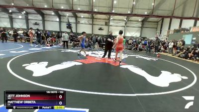 132 lbs Champ. Round 2 - Jett Johnson, WA vs Matthew Orbeta, CA