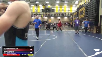 106 lbs Round 3 - Benjamin Walsh, Moen Wrestling Academy vs Taye Jordan, SWIFT Wrestling Club