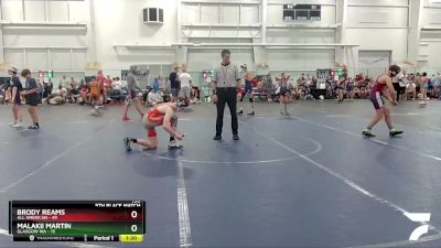 130 lbs Finals (8 Team) - Brody Reams, All American vs Malakii Martin, Glasgow WA