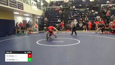 165 lbs Quarterfinal - Gracen Hayes, Bakersfield vs Roman Mendez, Fresno City