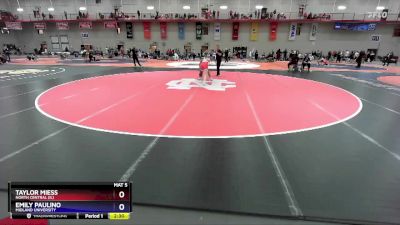 130 lbs Cons. Round 4 - Taylor Miess, North Central (IL) vs Emily Paulino, Midland University