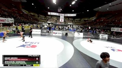 157 lbs Cons. Round 6 - Emmanuel Sandoval, Camarillo High School Wrestling vs Adam Arvizu, Will C Wood High School Wrestling