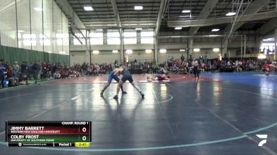 149 lbs Champ. Round 1 - Jimmy Barrett, Western New England University vs Colby Frost, University Of Southern Maine