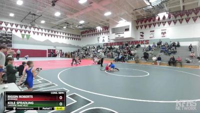 80 lbs Cons. Semi - Riggin Roberts, Riverside vs Kole Spradling, Lakeside (Nine Mile)