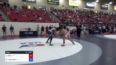 86 kg Rnd Of 32 - Jaykob Mills, Texas RTC vs Adeshola Logunleko, New York Athletic Club