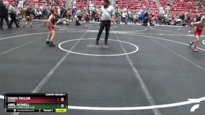 84 lbs Champ. Round 1 - Abel Dowell, Augusta Wrestling Club vs Owen Taylor, SlyFox