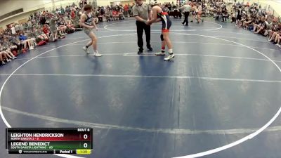 175 lbs Round 3 (6 Team) - Legend Benedict, South Dakota Lightning vs Leighton Hendrickson, North Dakota 2