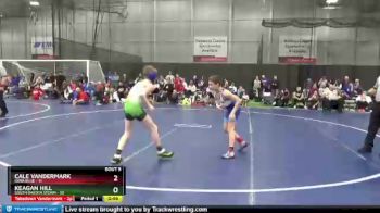 100 lbs Round 2 (6 Team) - Keagan Hill, South Dakota Storm vs Cale Vandermark, Iowa Blue