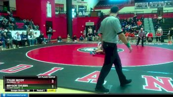 190 lbs Placement Matches (8 Team) - Bryson Shubin, Gilmer County vs Tyler Secoy, Columbus