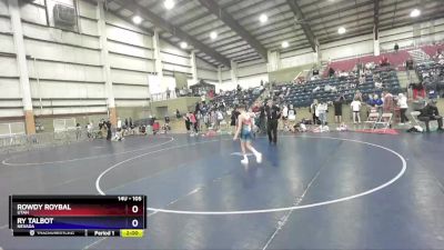 105 lbs Cons. Semi - Rowdy Roybal, Utah vs Ry Talbot, Nevada