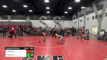 80 lbs Placement Matches (8 Team) - Traevon Ducking, Elite Ath Club WE vs Kellen Schoeff, Legacy National