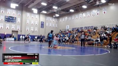 285 lbs Cons. Round 5 - Jacobi Spraggins, Downers Grove South vs Austin Cummings, Union County