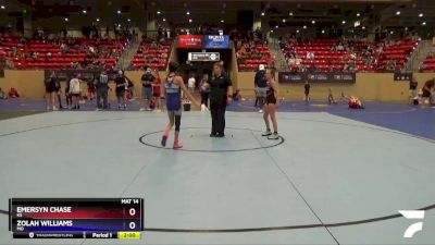 80 lbs Round 2 - Emersyn Chase, KS vs Zolah Williams, MO