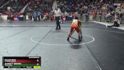 88 lbs Quarterfinal - Barrett Brown, Trailhands vs Allan Diaz, U Town Hammers