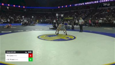 144 lbs Consi Of 8 #2 - Marcus Caro, Rancho Bernardo vs Braden Priest, Bakersfield