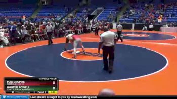 220 lbs Finals (8 Team) - Hunter Powell, Joliet (Catholic Academy) vs Max Drumke, Deerfield (H.S.)