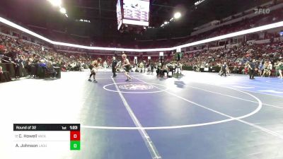 157 lbs Round Of 32 - Carson Howell, Vacaville vs Amen Johnson, Laguna Hills