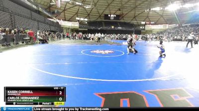 77 lbs Cons. Round 5 - Kasen Corriell, Washington vs Carlos Hernandez, Warden Elite Wrestling