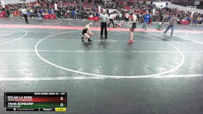 145 lbs Cons. Round 4 - Dylan La Kosh, Omro Youth Wrestling vs Tavin Bomkamp, Team Nazar